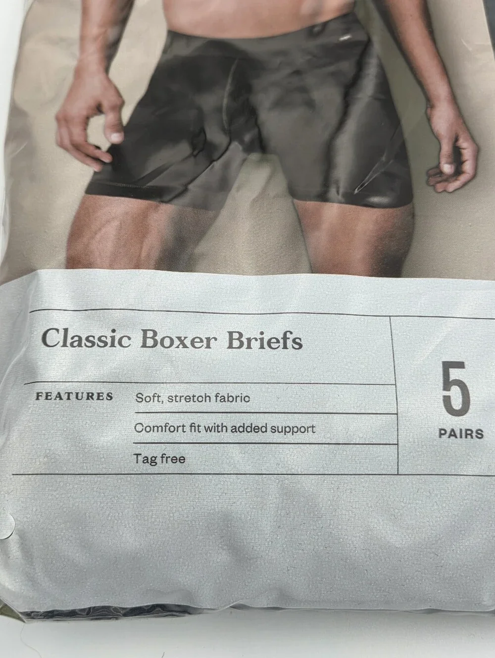 Goodfellow & Co Mens Black Classic Boxer Briefs 5 Pair Nwt